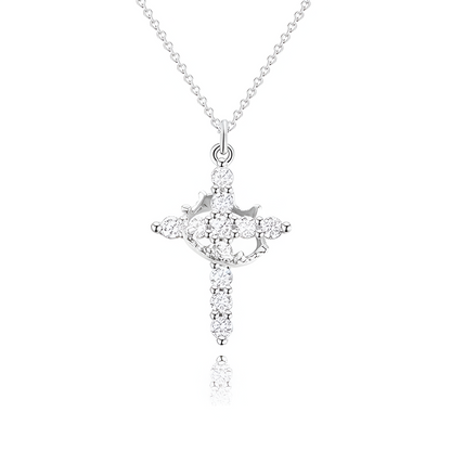 Collar de Cruz con Corona Rotativa