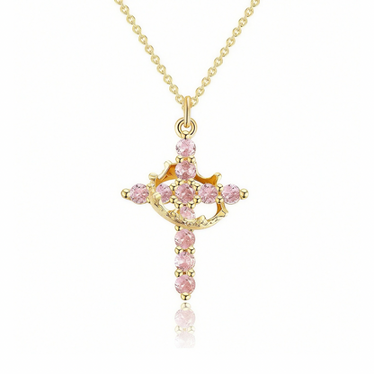 Collar de Cruz con Corona Rotativa